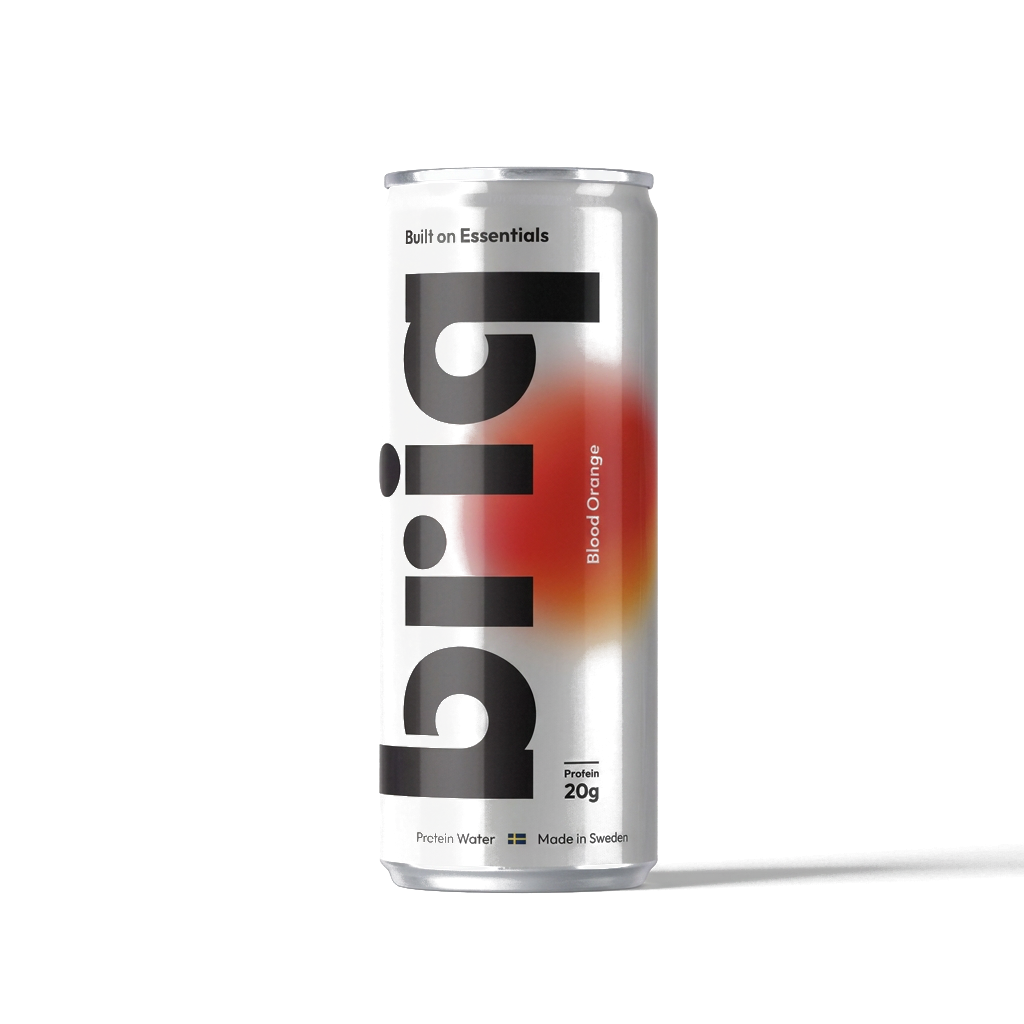 blood orange 330 ml · 20 g protein · 0 g socker · 78 kcal · 120 mg koffein per burk